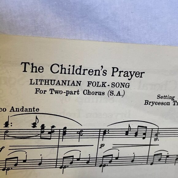 The Children's Prayer Sheet Music 1931 Boston Music Co. 2-part Chorus S.A. - Picture 6 of 9